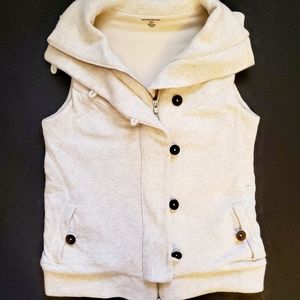 Banana Republic vest,cream,zip front